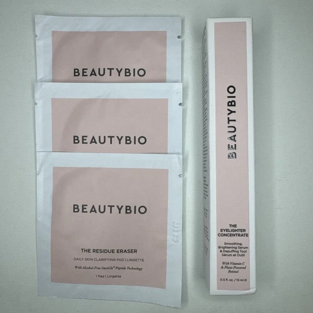 BEAUTYBIO The Eyelighter Concentrate Serum & Depuffing Tool .5oz/15ml SEALED BOX